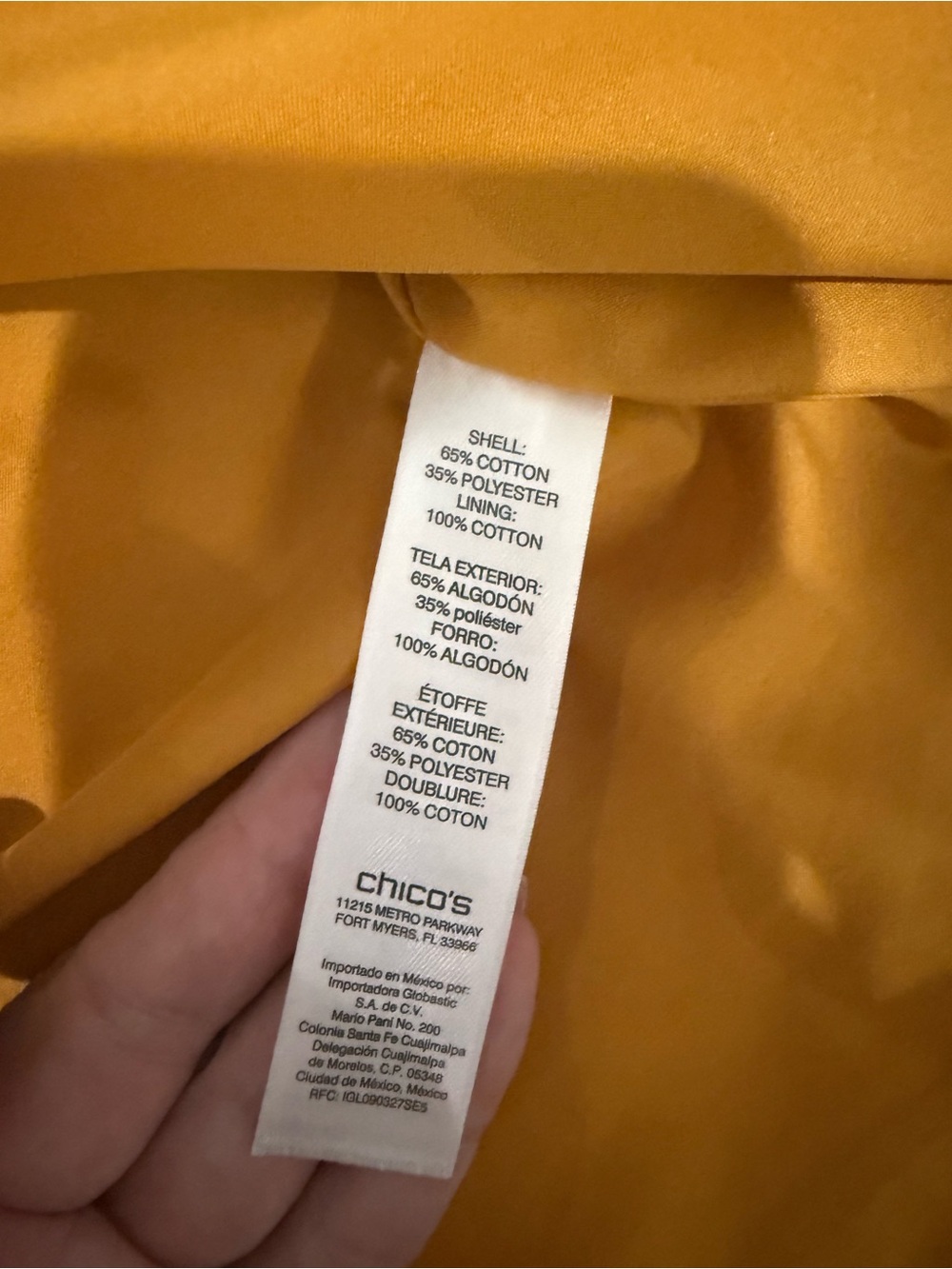 Chico’s Mustard Yellow Tailored Button Front Coat - Picture 11 of 16